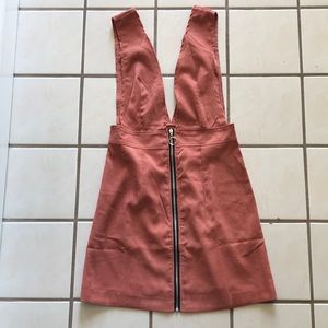 Shein corduroy zip overall dress